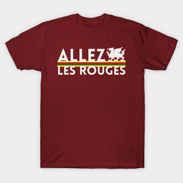 Allez Les Rouges, Wales Rugby T-Shirt by Teessential